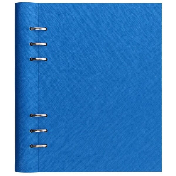 Filofax A5 Saffiano Clipbook Personal Organiser Planner Stationery Fluoro BLU