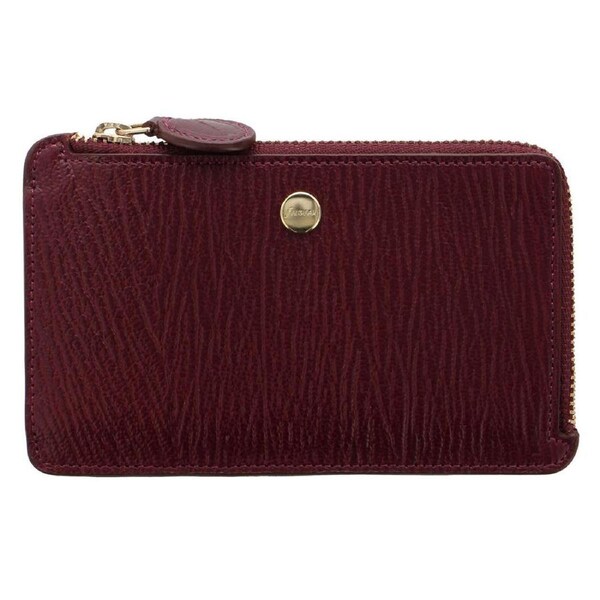Filofax Chester Leather Zip Pocket Wallet Women's Credit Card Slot Holder Red