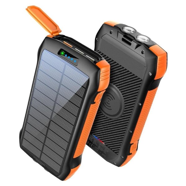 Choetech B657 20000mAh Solar Power Bank With Wireless+USB-C+USB-A x 3 + LED Flashlight