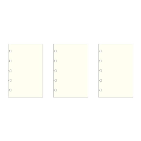 3x 32pc Filofax Pocket Notebook Paper Refill Office/School Stationery Plain WHT