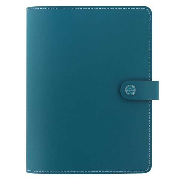 Filofax 23cm Leather The Original A5 Notebook w/ Ruled Paper Folio Case Aqua