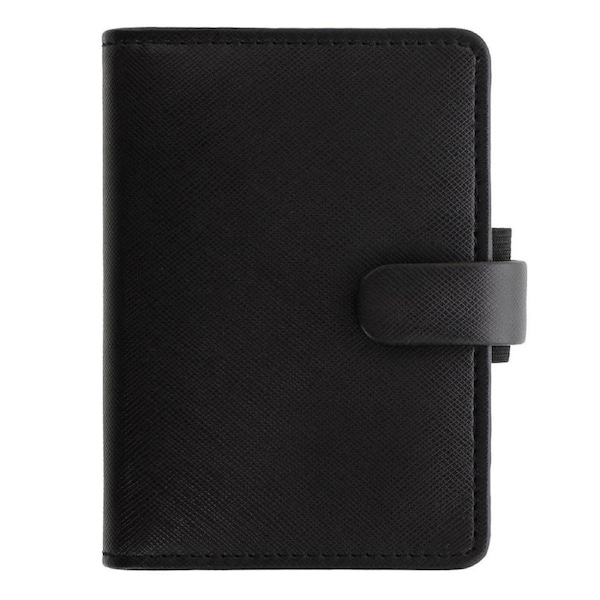 Filofax Saffiano Mini Personal Organiser/Travel Planner Faux Leather BLK 12cm
