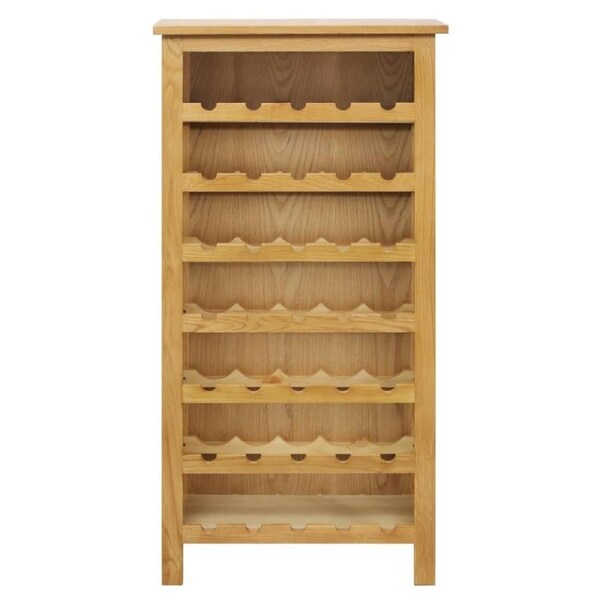 Freestanding Wine Rack Drinks Cabinet Solid Oak Wood Storage Organiser Holder