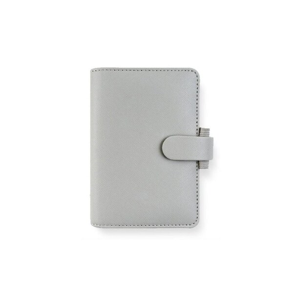 Filofax Saffiano Mini Personal Organiser Diary/Note Faux Leather Granite 12cm