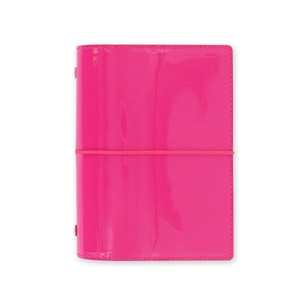 Filofax Domino Patent Pocket Organiser Diary/Task Planner Stationery Hot Pink