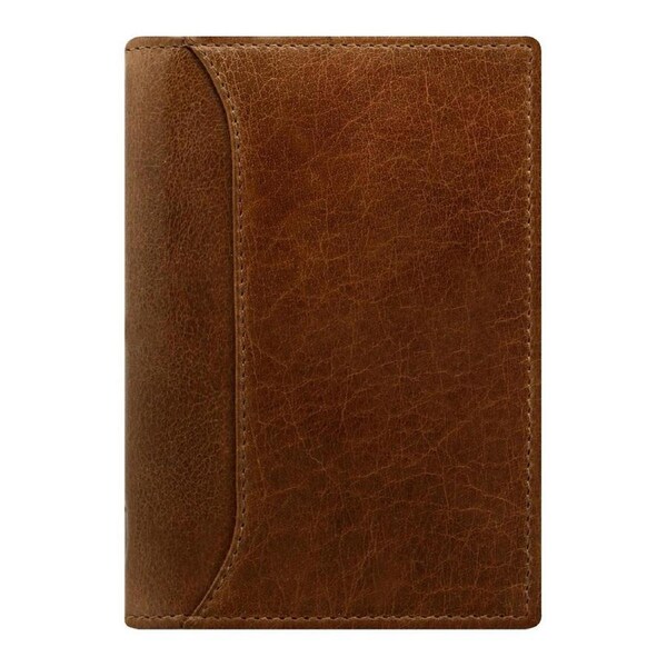 Filofax Lockwood Pocket Slim Organiser Diary/Journal Planner Leather Cognac