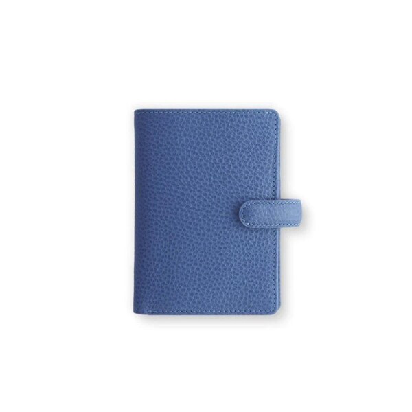 Filofax Finsbury Mini Personal Organiser Note Planner Leather Vista Blue 12cm