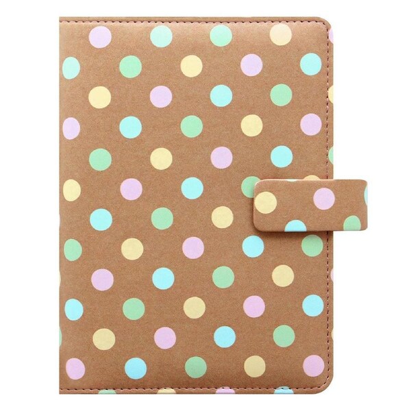Filofax Patterns Personal Organiser Diary Planner Notepad Faux Leather Spots
