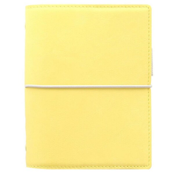 Filofax Domino Pocket Organiser Notepad Planner Stationery Soft Cover Lemon