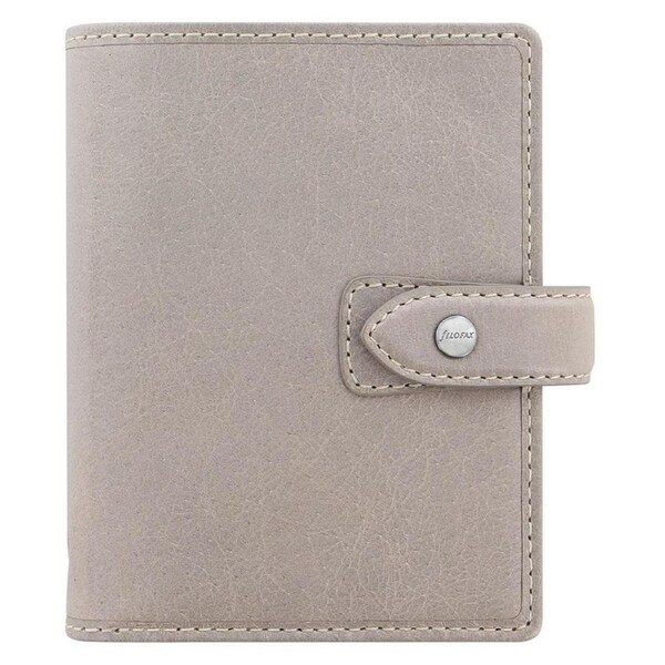 Filofax Malden Pocket Organiser Stationery Diary/Task Planner Leather Stone