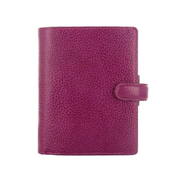 Filofax Finsbury Pocket Organiser Diary Planner Stationery Leather Raspberry