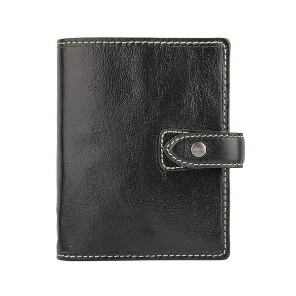 Filofax Malden Pocket Organiser Stationery Diary/Task Planner Leather Black
