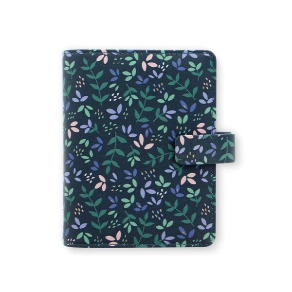 Filofax Garden Pocket Organiser Notepad Planner Stationery Faux Leather Dusk