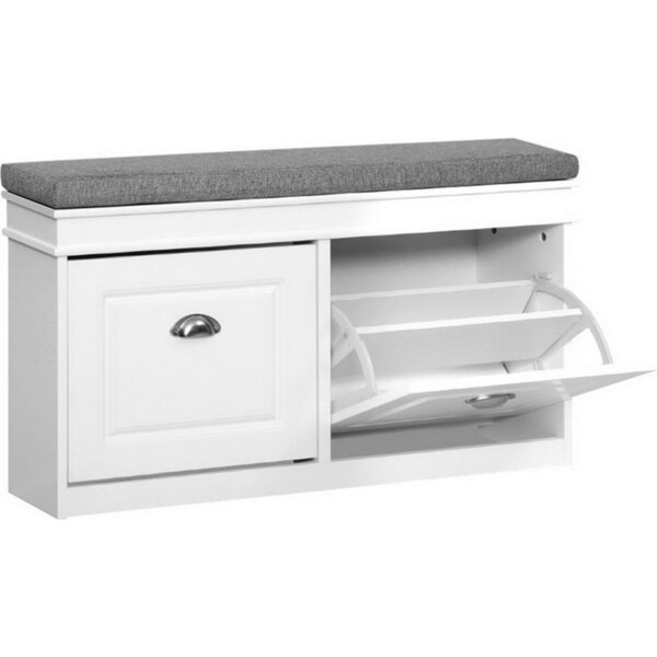 Shoe Cabinet Bench Shoes Storage Rack Organiser Drawer White Shelf 12 Pairs Box