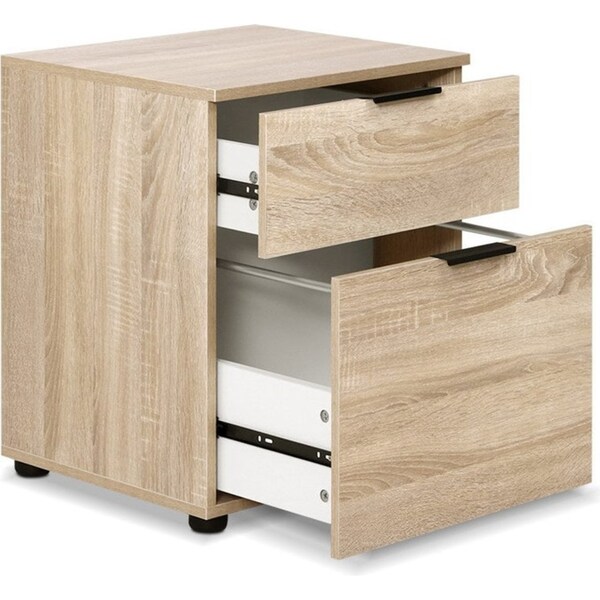 2 Drawer Filing Cabinet Office Shelves Storage Drawers Cupboard Wood File Home