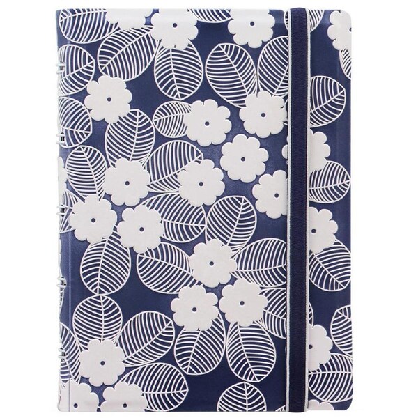 Filofax Impressions Pocket Notebook Office/School A4/A5 Refillable Navy/White