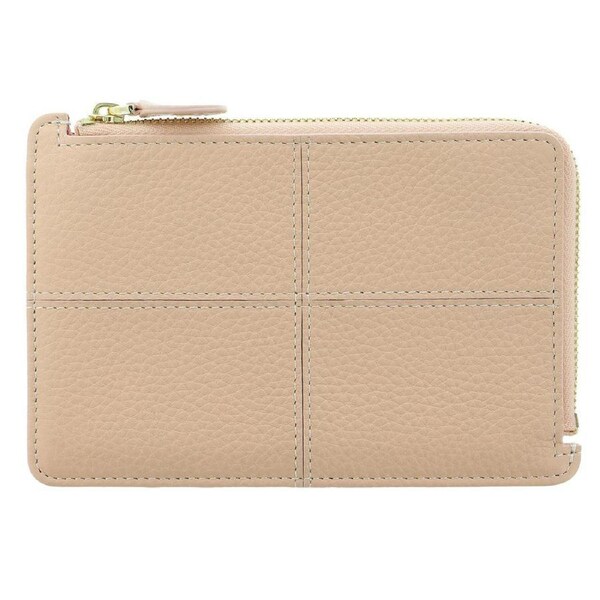 Filofax Classic Stitch Soft Zip Card Holder/Leather Carry Wallet Peach 15.5cm