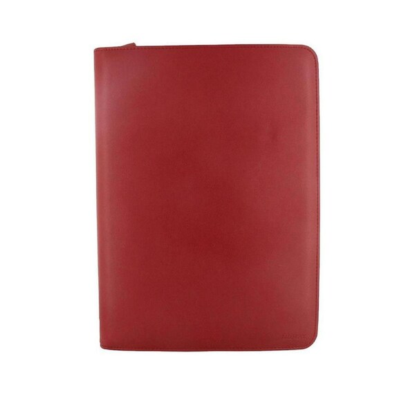 Filofax A4 Metropol Zipped Folder Case Personal Organiser w/ Calculator Red