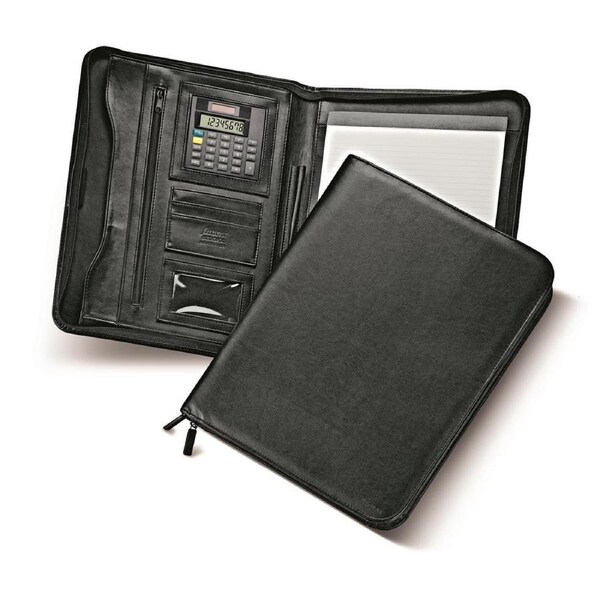 Filofax A4 Metropol Zipped Folder Case Personal Organiser w/ Calculator Black