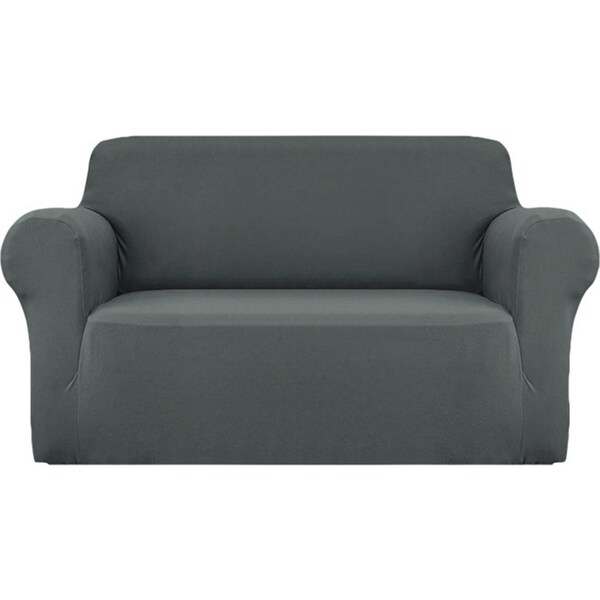 Sofa Cover Elastic Stretchable Couch Covers Grey 2 Seater