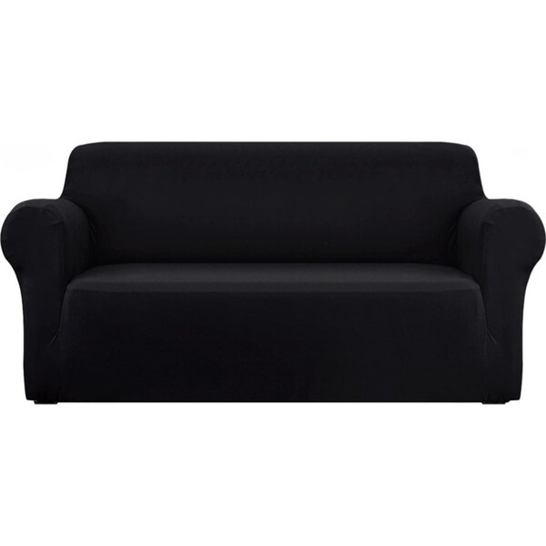Sofa Cover Elastic Stretchable Couch Covers Black 3 Seater