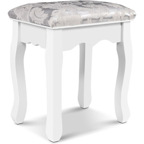 Dressing Table Stool Bedroom White Make Up Chair Fabric Furniture