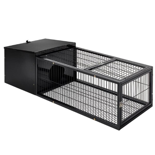 Rabbit Cage Hutch Indoor Outdoor Enclosure Pet Metal Carrier - 122cm
