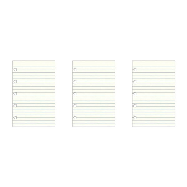 3x 60pc Filofax Pocket Notebook Paper Refill Coloured Stationery Pastel Ruled