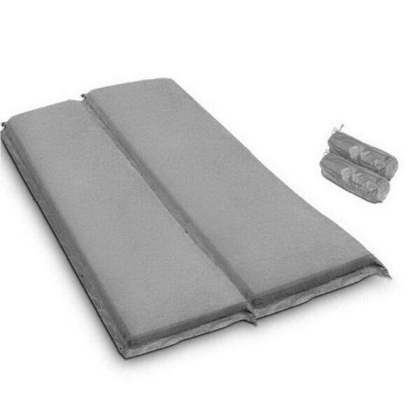 Camping Self Inflating Sleeping Mat Air Bed Double - Grey