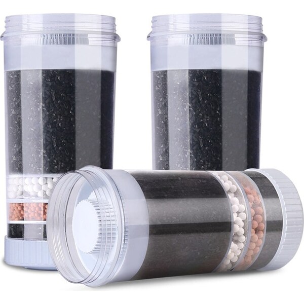 Water Cooler Dispenser Tap Water Filter Purifier 6-Stage Filtration Carbon Mineral Cartridge Pack of 3