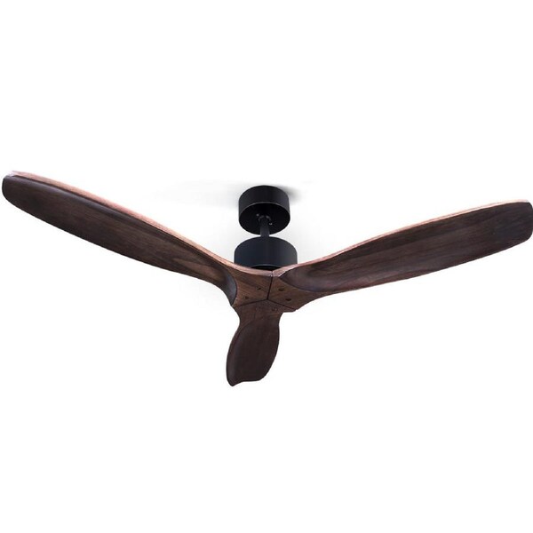 52'' Ceiling Fan With Remote Control Fans 3 Wooden Blades Timer 1300mm