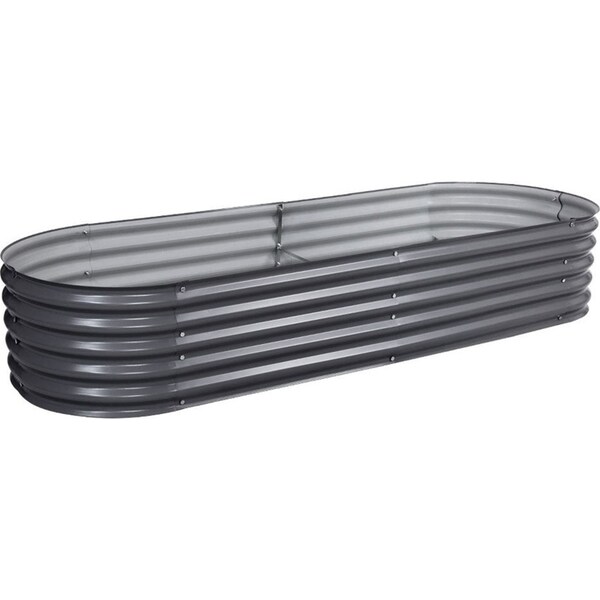240X80X42CM Galvanised Raised Garden Bed Steel Instant Planter