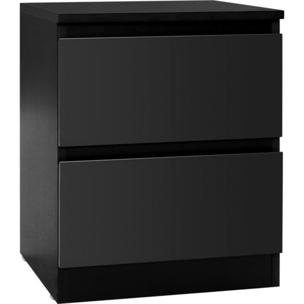 Bedside Tables Drawers Side Table Bedroom Furniture Nightstand Black Lamp