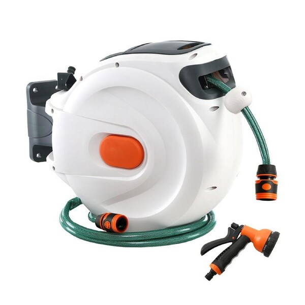 Retractable Hose Reel 20M Garden Water Spray Gun Auto Rewind