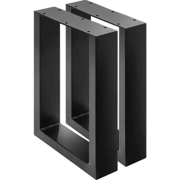 2x Coffee Dining Table Legs Steel Industrial Vintage Bench Metal Box Shape 400MM