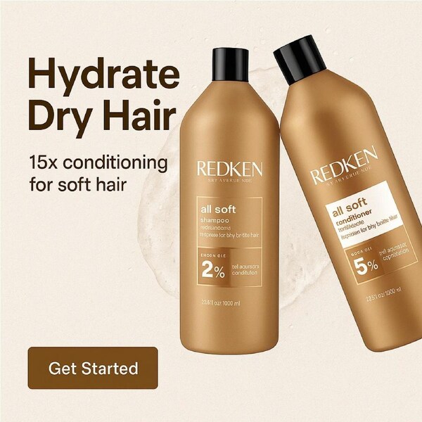 Redken All Soft Shampoo and Conditioner 1 Litre DUO for Dry, Brittle Hair in need of Moisture
