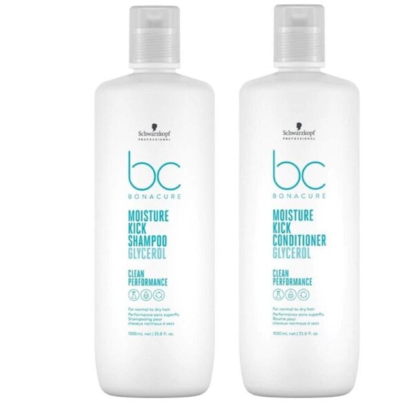 Schwarzkopf Bonacure Moisture Kick Shampoo Conditioner 1lt Duo