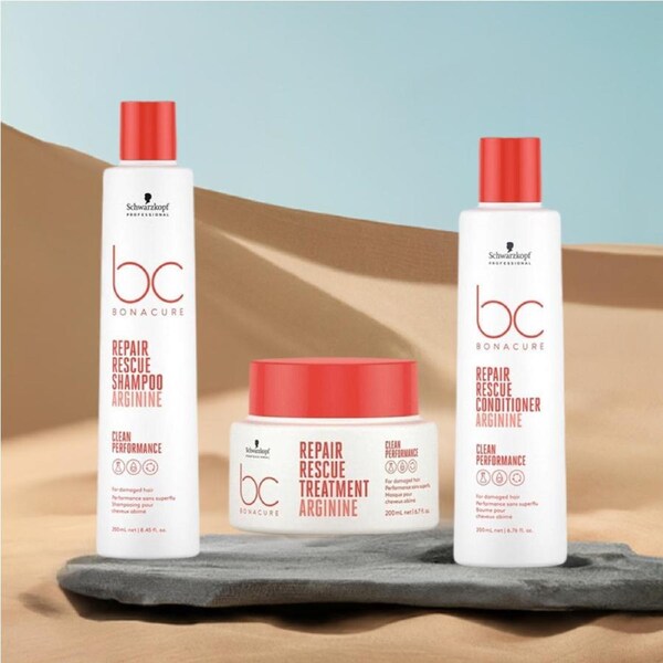 Schwarzkopf BC Peptide Repair Rescue Shampoo, Conditioner, Treatment Trio