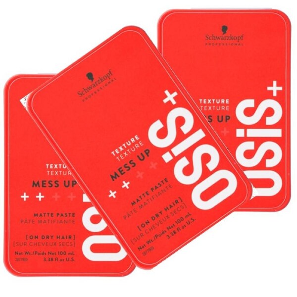 Schwarzkopf Osis+ Mess Up Matt Gum Medium Control 100 ml x 3 Styling Matte Paste