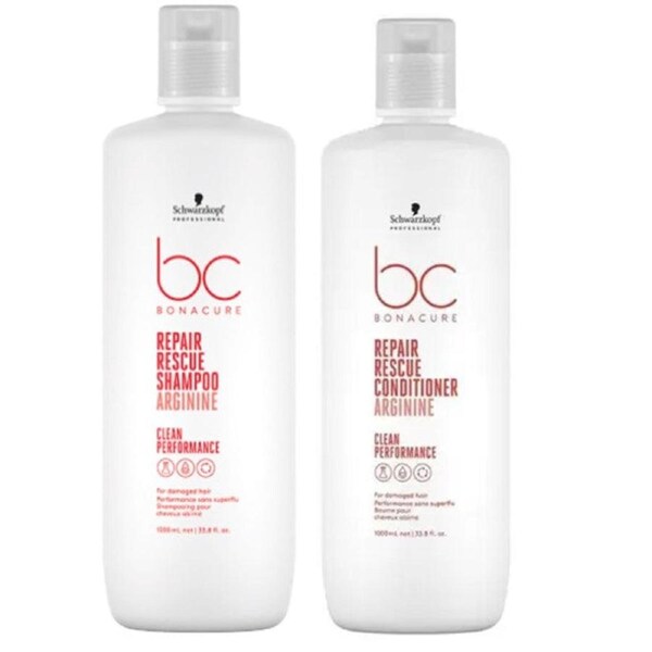 Schwarzkopf BC BONACURE Repair Rescue Shampoo, Conditioner 1lt Duo