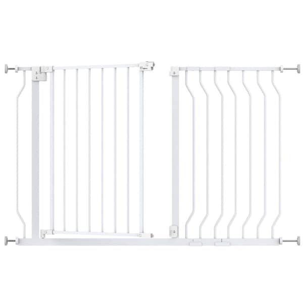 Advwin Pet Safety Gate Extra Wide 75-123cm Expandable Metal Frame