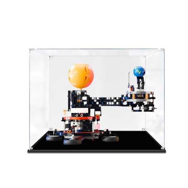 Acrylic Display Case for LEGO 42179 Technic Planet Earth and Moon in Orbit Figure Storage Box Dust Proof Glue Free