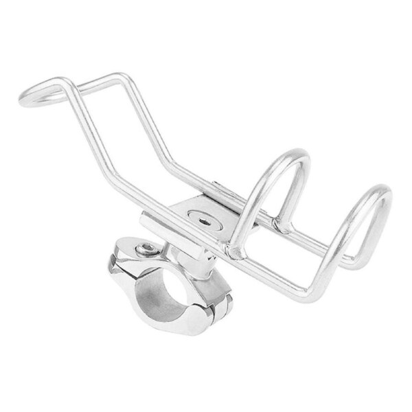 2x Quality Stainless Steel Rod Holder Rail Mount Wire Fishing Boat Marine Grade