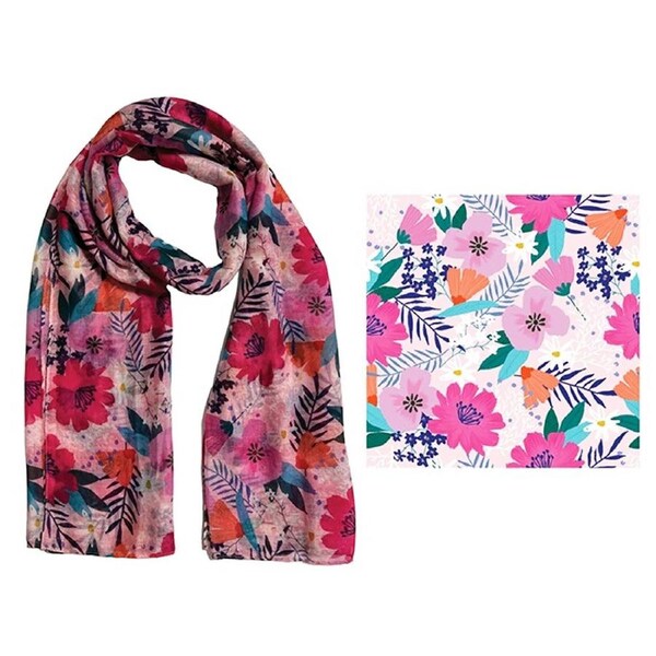 Frankie & Me Scarf Candy Floral Polyester E10079