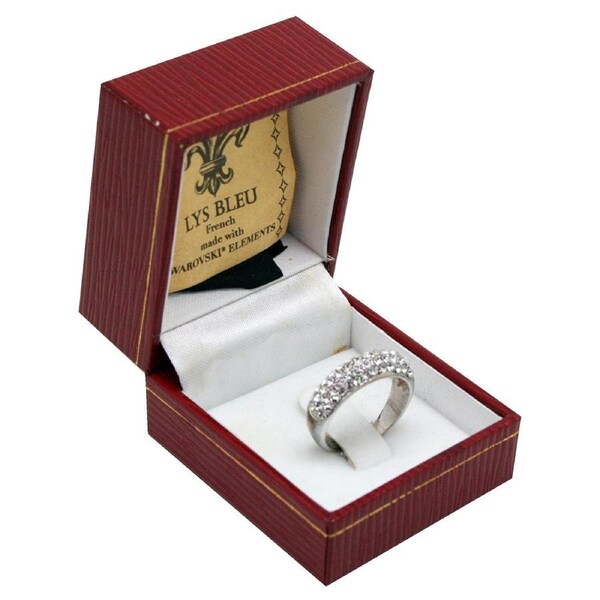 Lys Bleu Pave Ring with Swarovski Elements