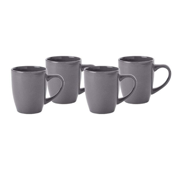 4pc Wiltshire Pebble Hot Beverage Drinking Mugs Glazed Stoneware Cup Set 350ml