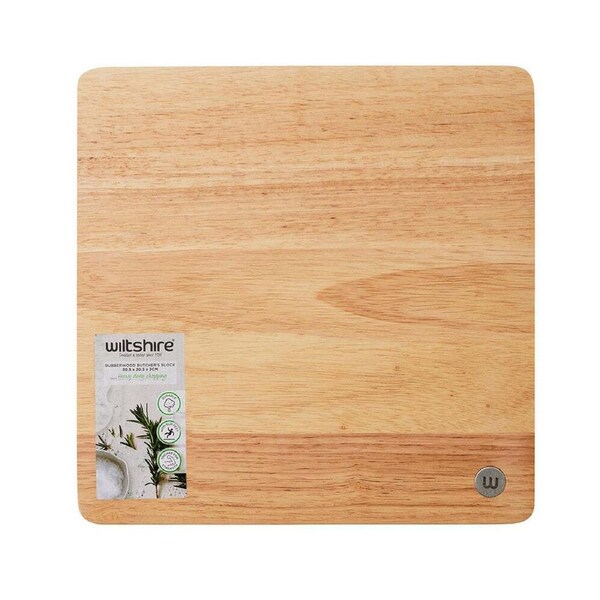 Wiltshire Gourmet Essential Durable Rubberwood Butchers Block 30.5x3.2cm