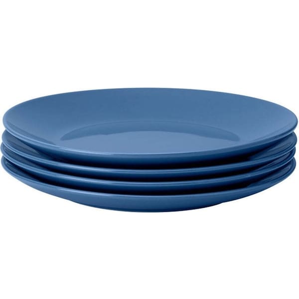 4pc Wiltshire Ocean Everyday Dining Glazed Stoneware Dinner Plates Set 27cm