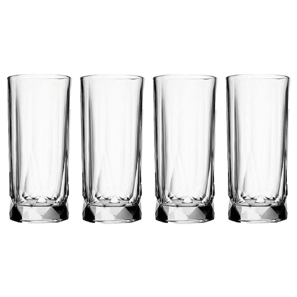 4pc Wiltshire Salute Long/Tall Beverage Drinking Tumbler Glasses Set 430ml