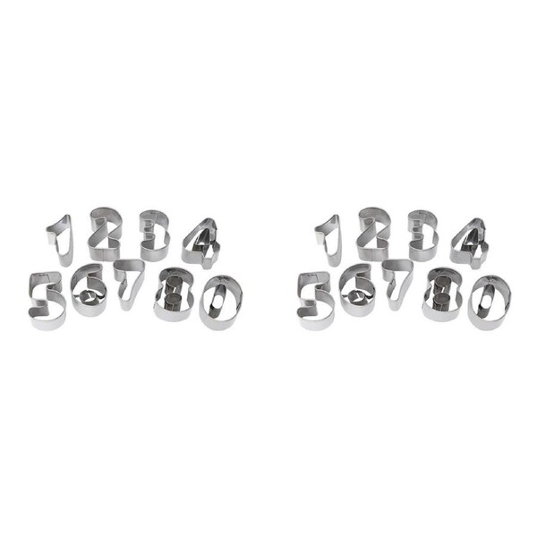 2 x 9pc Wiltshire Number Shaped Cookie/Biscuit Personalised Bakeware Cutters